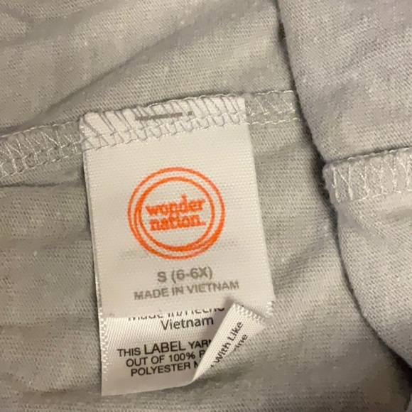 Wonder Nation Gray Athletic Shorts Elastic Waistband Soft Material - Picture 3 of 5